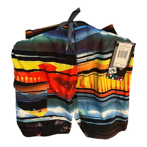 ⸻

Ocean Current Boys Board Shorts Size 12 Multicolored Scenic 
Surf Beachwear - Picture 3 of 8